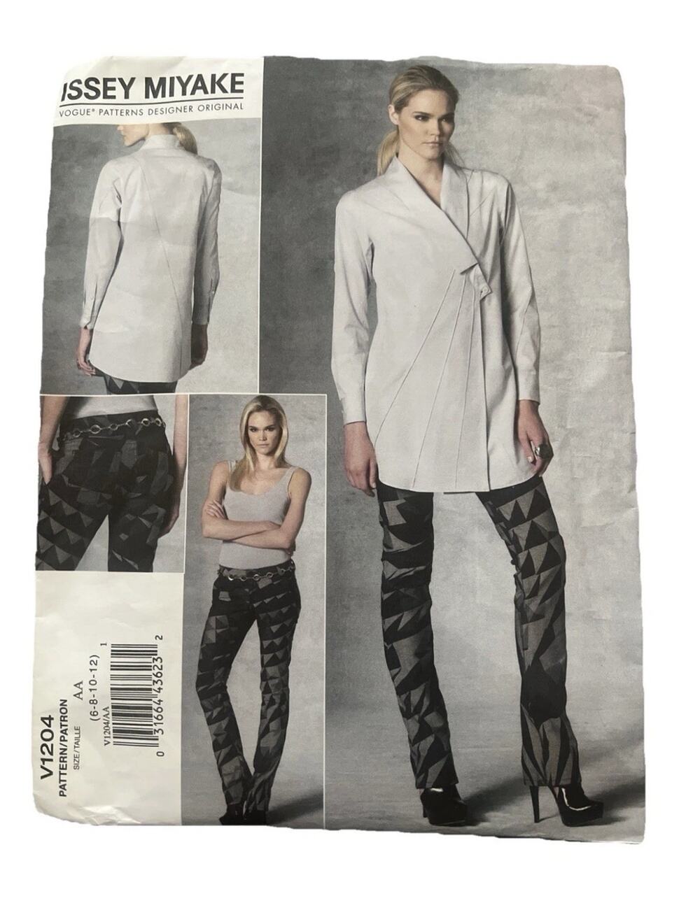 VOGUE Original Designer ISSEY MIYAKE SEWING PATTERN V1204 Jacket Pants Tunic UC